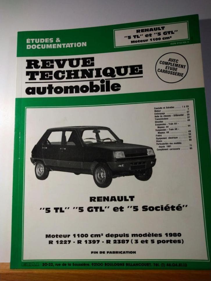 RTA - Renault 5  - Revue technique automobile, Autos : Divers, Modes d'emploi & Notices d'utilisation, Envoi