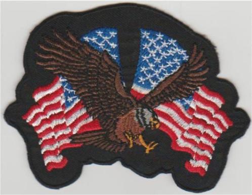 Eagle USA vlag stoffen opstrijk patch embleem #2, Collections, Collections Autre, Neuf, Envoi