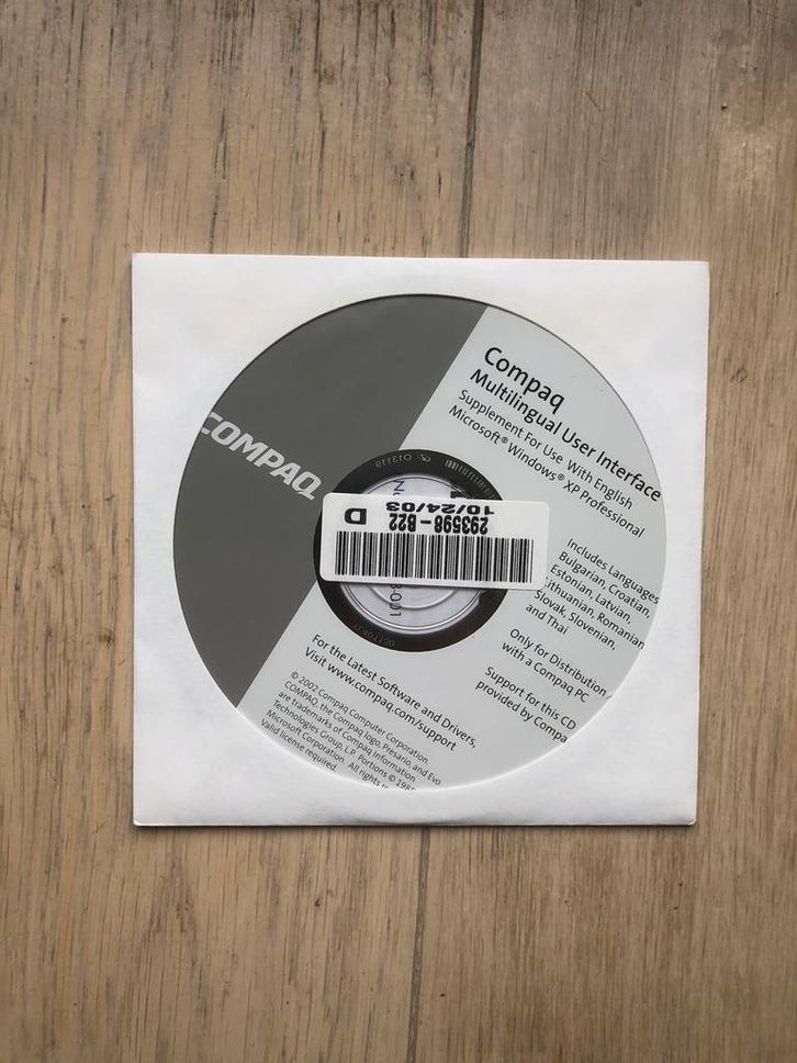 Cd-rom Compaq multilingual user interface., Computers en Software, Ontwerp- en Bewerkingssoftware, Zo goed als nieuw, Windows