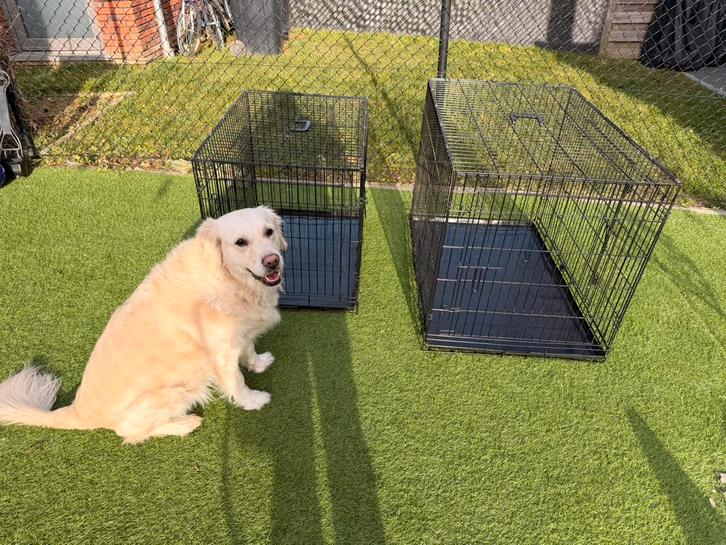 Zwarte bench XL, Dieren en Toebehoren, Hondenhokken, Gebruikt, Hondenkennel, Ophalen