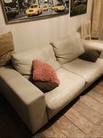 Lederen zetel 2m breed in prima staat, Huis en Inrichting, Ophalen, Zo goed als nieuw