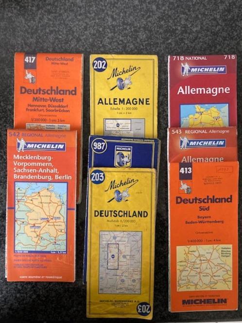 8 Michelin kaarten van Duitsland, Livres, Atlas & Cartes géographiques, Utilisé, Carte géographique, Allemagne, 1800 à 2000, Enlèvement ou Envoi