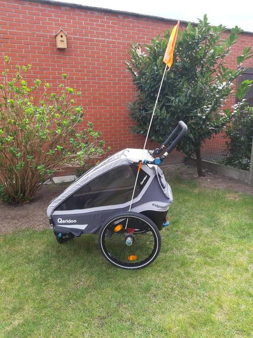 Qeridoo Kidgoo1 fietskar, Fietsen en Brommers, Fietsaccessoires | Aanhangwagens en Karren, Zo goed als nieuw, Ophalen of Verzenden