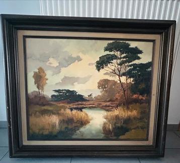 Antiek schilderij met certificaat J.D. Uittenbogaard beschikbaar voor biedingen