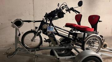 SET Aangepaste elektrische fiets Van Raam + aanhangwagen beschikbaar voor biedingen