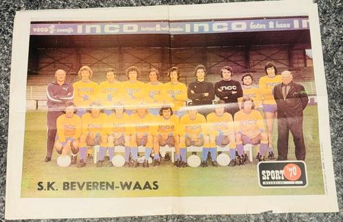 Oude poster S.K. Beveren-Waas ‘70, Verzamelen, Sportartikelen en Voetbal, Gebruikt, Ophalen of Verzenden