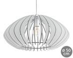 Lustre Eglo blanc Cossano 2, Maison & Meubles, Lampes | Suspensions, Métal, Scandinave, 75 cm ou plus, Enlèvement ou Envoi