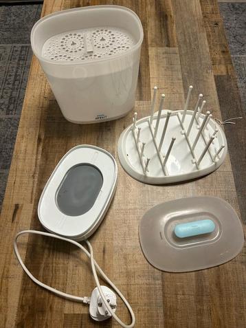 AVENT flessen sterilisator/uitkoker + afdruiprek, Kinderen en Baby's, Ophalen of Verzenden, Gebruikt, Sterilisator