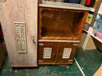 Vintage vitrinekast, Ophalen, Gebruikt, Glas, 100 tot 150 cm