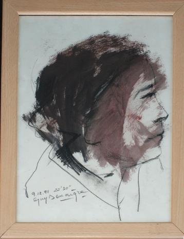 Guy Denaigre (1942-2005): Portret 1991 (31 x 41 cm) beschikbaar voor biedingen