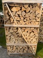 Droog brandhout 2.4 cup eik en beuk gratis geleverd huis, Tuin en Terras, Eikenhout, Ophalen of Verzenden, Blokken