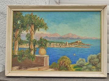 huile sur panneau marine signe alfred bastien beschikbaar voor biedingen