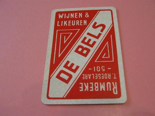 1 oude losse speelkaart Wijnen & likeuren De Bels (160), Collections, Cartes à jouer, Jokers & Jeux des sept familles, Comme neuf