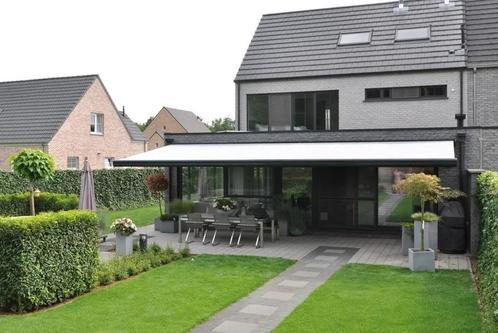 Zonnetent Boflex Vogue+, Tuin en Terras, Zonneschermen, Zo goed als nieuw, Knikarmscherm, 300 cm of meer, 450 cm of meer, Elektrisch