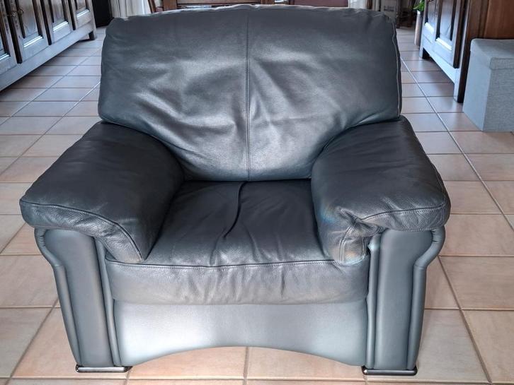 FAUTEUIL EENZIT, Huis en Inrichting, Fauteuils, Zo goed als nieuw, Leer, 100 tot 125 cm, 100 tot 125 cm, Ophalen