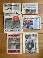 Set oude Wielergidsen uit de krant - jaren '80, Ophalen of Verzenden, 1980 tot heden, Krant