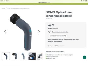 Nieuwe oplaadbare borstel DOMO DO1130SB, Elektronische apparatuur, Overige elektronische apparatuur, Ophalen of Verzenden, Nieuw