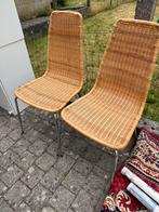 4 rieten stoelen, Ophalen, Zo goed als nieuw