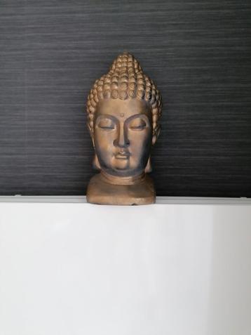 Goudkleurig gepatineerd boeddha hoofd 