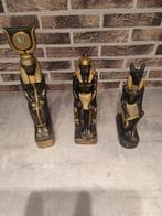 A vendre lot de 3 statues égyptienne, Comme neuf, Enlèvement
