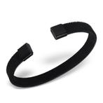 Zwarte damesarmband van chirurgisch roestvrij staal, Ophalen of Verzenden, Nieuw, Zwart, Staal