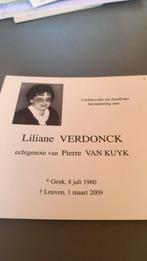 1960/2009, Verzamelen, Bidprentjes en Rouwkaarten, Ophalen of Verzenden, Bidprentje
