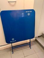 BLAUW tafel & 4 stoelen te koop • BoekBar • Gent, Tuin en Terras, Tuintafels, Ophalen, Gebruikt, Vierkant, Metaal