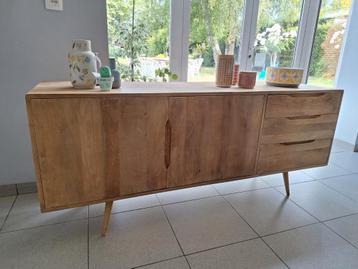Mangohouten vintage buffetkast, Enlèvement, Utilisé