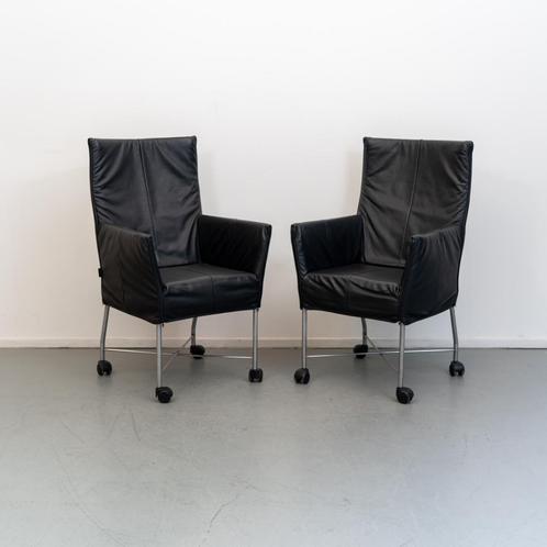 8 Montis Chaplin Flex - zwart leder met verstelbare rug, Huis en Inrichting, Zetels | Voetbanken en poefs, Zo goed als nieuw, Leer