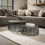 Salontafels Maze - set van 2, Huis en Inrichting, Tafels | Salontafels, Ophalen, Zo goed als nieuw, Rond, Metaal