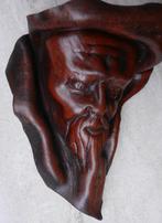 antiek decoratief dik leder masker in zeer originele staat, Ophalen of Verzenden