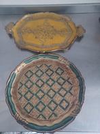 2 Vintage Chabby Chic Italiaanse Dienbladen, Ophalen