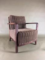 Houten loungestoel met vintage look, Ophalen, Zo goed als nieuw