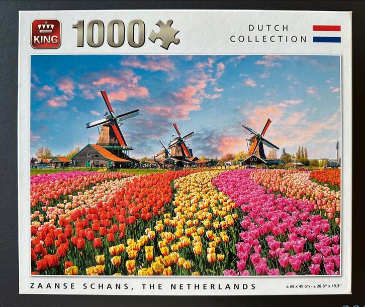 Puzzel King 1000 stukjes “Zaanse schans, the Netherlands”, Hobby en Vrije tijd, Denksport en Puzzels, Gebruikt, Ophalen of Verzenden