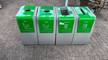 Afvalscheidingsstation  Prullenbakken set 4-delig beschikbaar voor biedingen