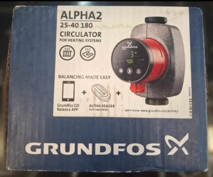 GRUNDFOS Circulateur Alpha2 25 - 40 180 Réf 99411165, Bricolage & Construction, Chauffage & Radiateurs