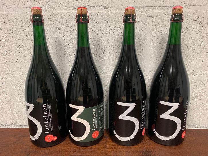 Kelderopruiming 4 magnums Drie Fonteinen, Verzamelen, Biermerken, Overige merken, Ophalen of Verzenden