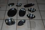 Lot de plats en inox à 1€ pièce en bon état!, Enlèvement ou Envoi, Utilisé, Autres matériaux, Autres styles