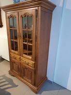 Eiken vitrinekast, Huis en Inrichting, 100 tot 150 cm, Eikenhout, Ophalen of Verzenden, 150 tot 200 cm