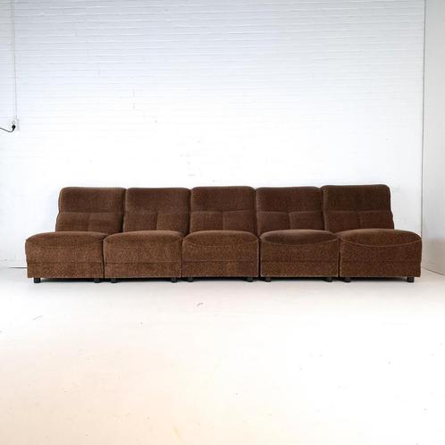 Vintage elementen bank 5 delig, Huis en Inrichting, Zetels | Zetels, Gebruikt, Stof, Ophalen