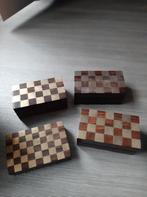 Boîte envoie bois véritable décoration avec carré de cuivre, Koper