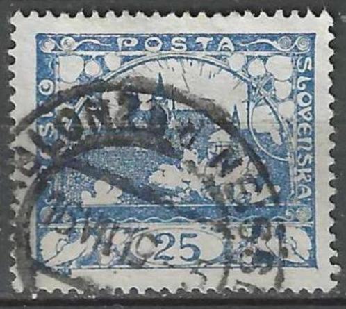 Tsjechoslowakije 1918/1920 - Yvert 35 - Kasteel - Praag (ST), Timbres & Monnaies, Timbres | Europe | Autre, Affranchi, Autres pays
