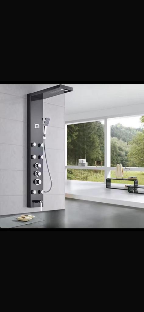 Nieuw douchepaneel chroom of antraciet, Huis en Inrichting, Badkamer | Complete badkamers, Nieuw, Ophalen of Verzenden