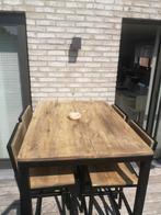 Mooie bar tafel steigerhout en aluminium, Tuin en Terras, Ophalen, Zo goed als nieuw, Aluminium