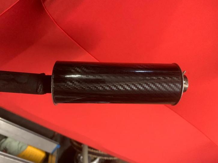 POCKET BIKE uitlaat in carbol look., Fietsen en Brommers, Brommers | Tuning en Styling, Gebruikt, Ophalen of Verzenden
