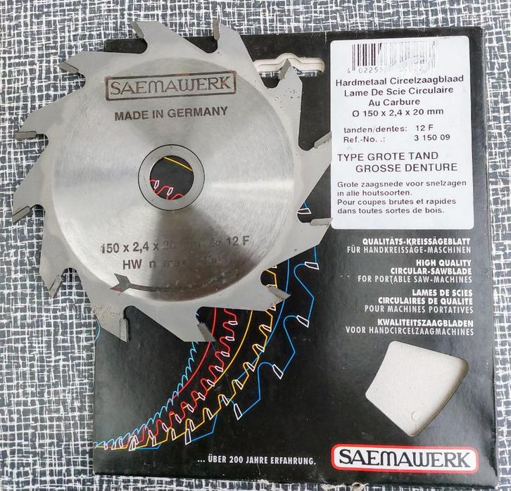 Hardmetaal circelzaagblad voor hout. Duitse makelij., Tuin en Terras, Brandhout, Ophalen of Verzenden