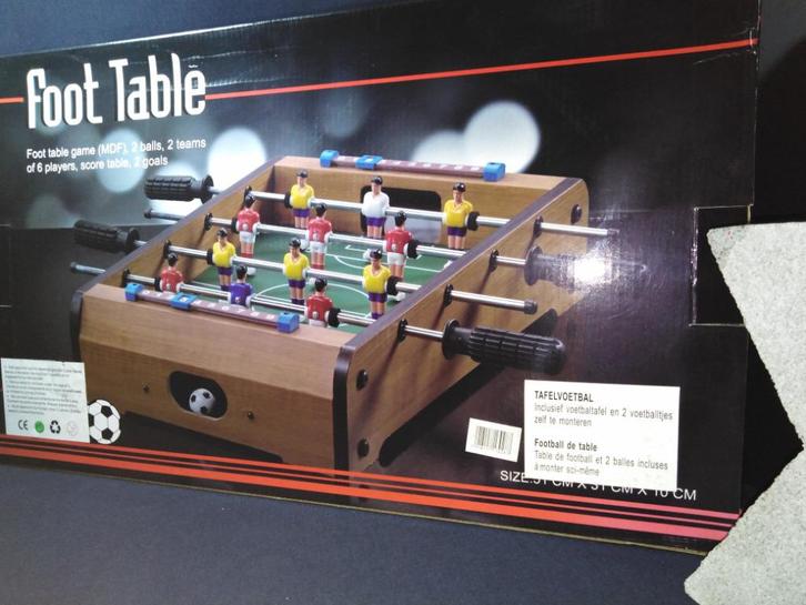 Tafelvoetbal - Tafelvoetbal - Voetbaltafel - Nieuw - 51 x 31, Hobby en Vrije tijd, Gezelschapsspellen | Overige, Nieuw, Een of twee spelers
