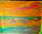 Constant Permeke '' Avond op zee '' olieverf op papier, Verzenden
