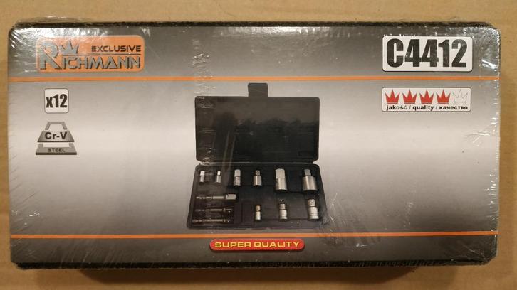 Adaptateurs de douilles 12 pcs Richmann Exclusive - Neuf, Autos : Divers, Outils de voiture, Neuf, Enlèvement ou Envoi
