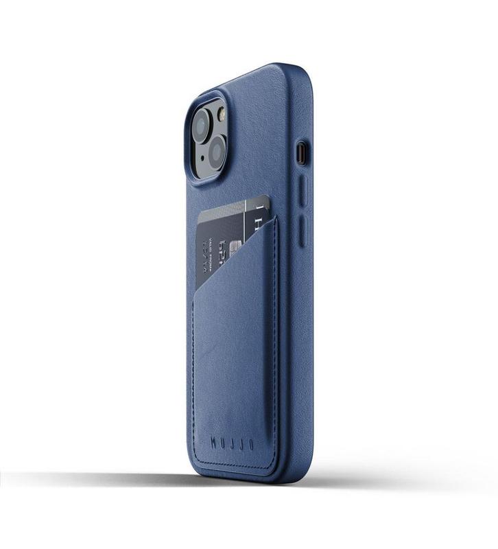 Iphone 13/14/15 wallet leather case Blue, Télécoms, Téléphonie mobile | Housses, Coques & Façades | Apple iPhone, Neuf, Housse ou Sac